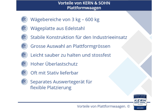 Grafik Industriewaagen Plattformwaagen Vorteile