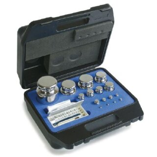 F1 set of weights 1 mg - 100 g nickelplated brass, in plastic case