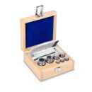 E1 Set of Weights, 1 mg - 200 g stainless steel,  in wooden box